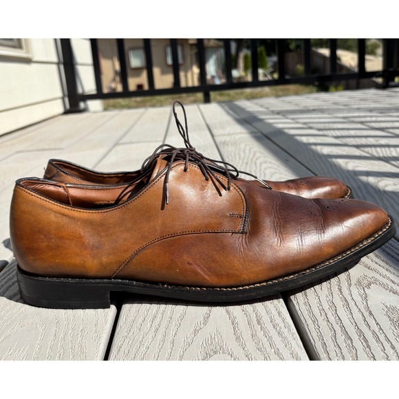 New Allen Edmonds Flatiron Brown Leather Dress Shoe Men's Size 13 Oxford Lace Up - Picture 1 of 12